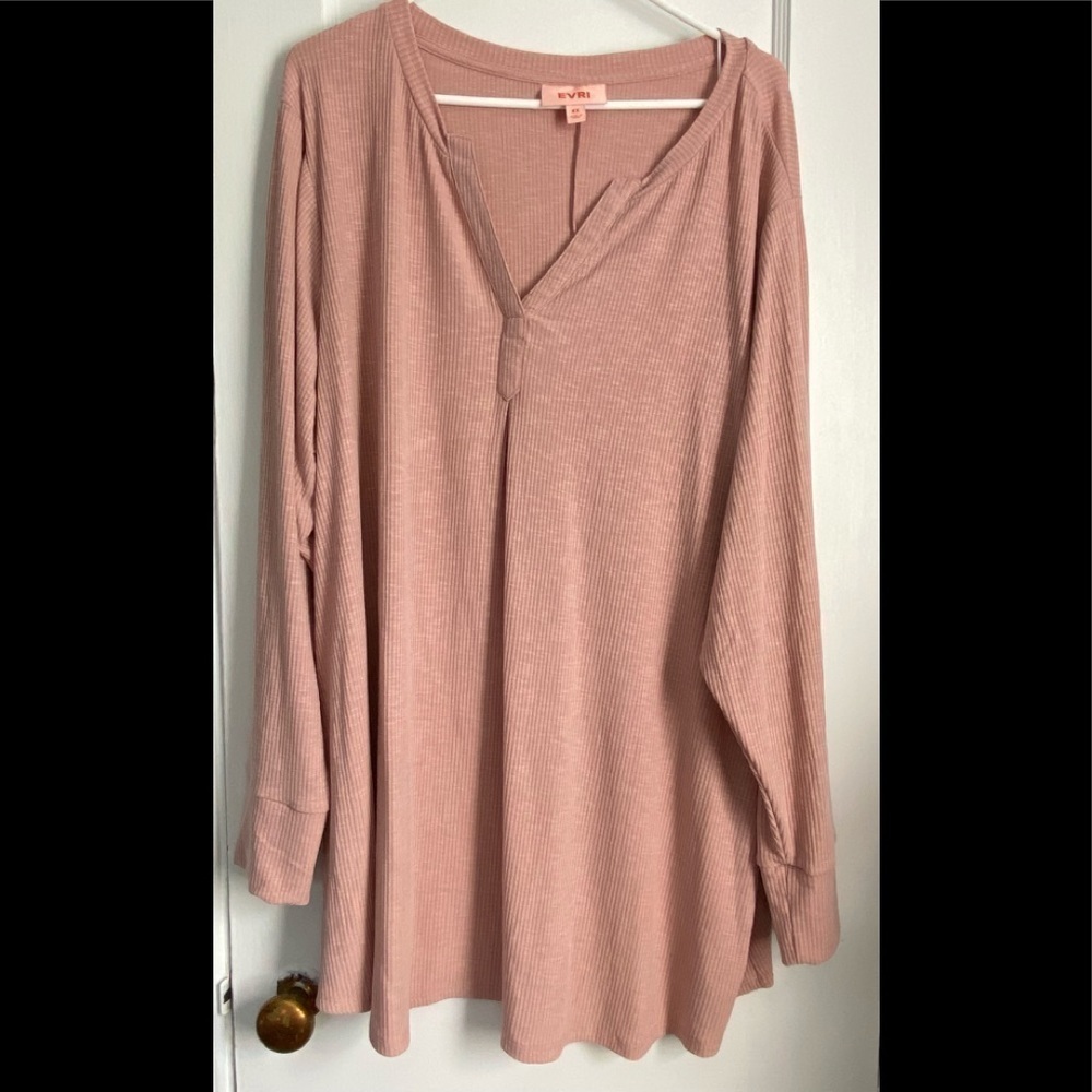 NWT EVRI Long Sleeve Pullover Tee- 4X